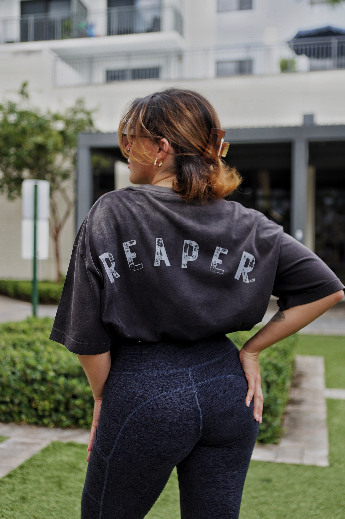 Conquer Reaper Oversized Tee by OniReaper Athletics – oversized athletic t-shirt with bold OniReaper logo, relaxed fit for casual and workout wear